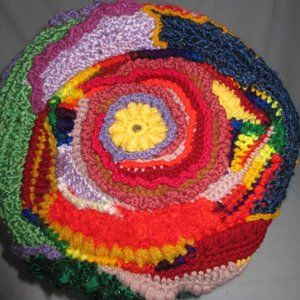 HAT Crochet NEW 2 PC SET Handmade Hat Size 20"-22" M SCARF Cap WOMEN`S beret